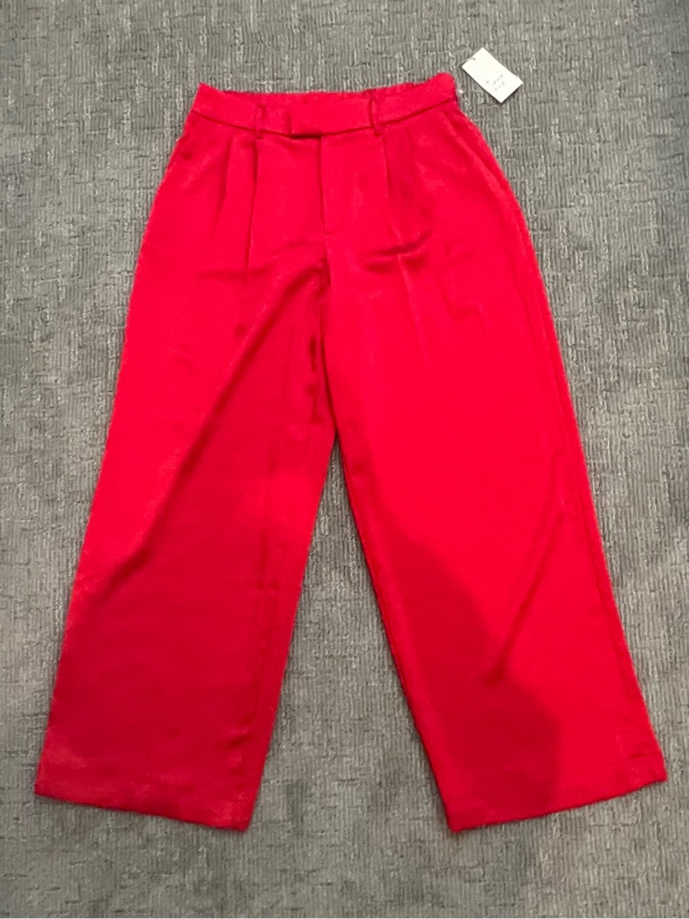 a new day Red Wide-Leg Pleated Trousers